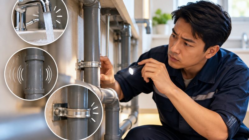 Ống nước rung và phát tiếng kêu: Cách khoanh vùng