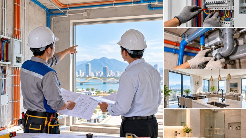 Thi công điện nước Đà Nẵng: Phạm vi, quy trình