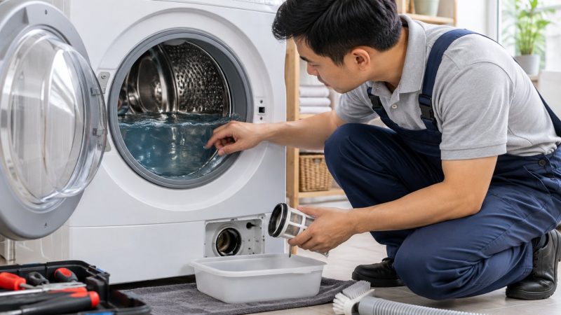 Máy giặt không xả nước: Cách kiểm tra an toàn