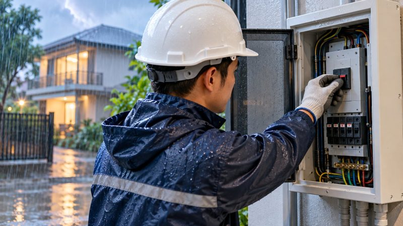 Chập điện sau mưa: Quy trình ngắt điện an toàn