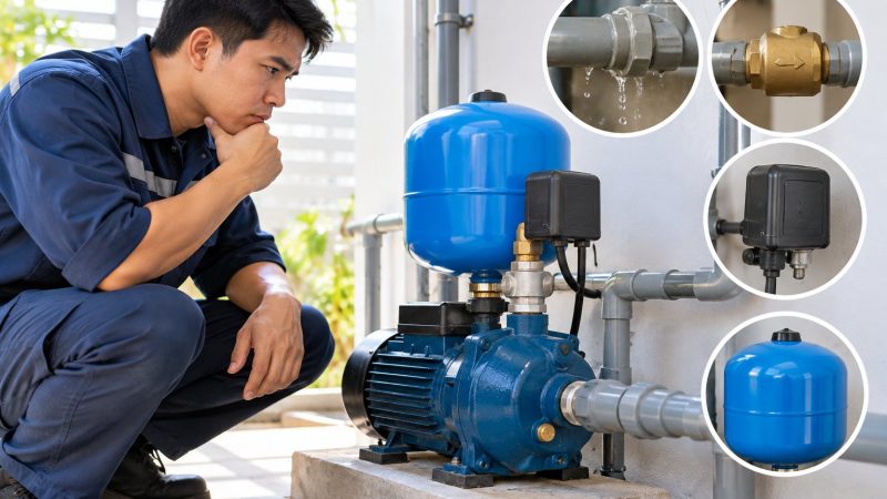 Máy bơm tự bật tắt liên tục: Nguyên nhân, cách kiểm tra