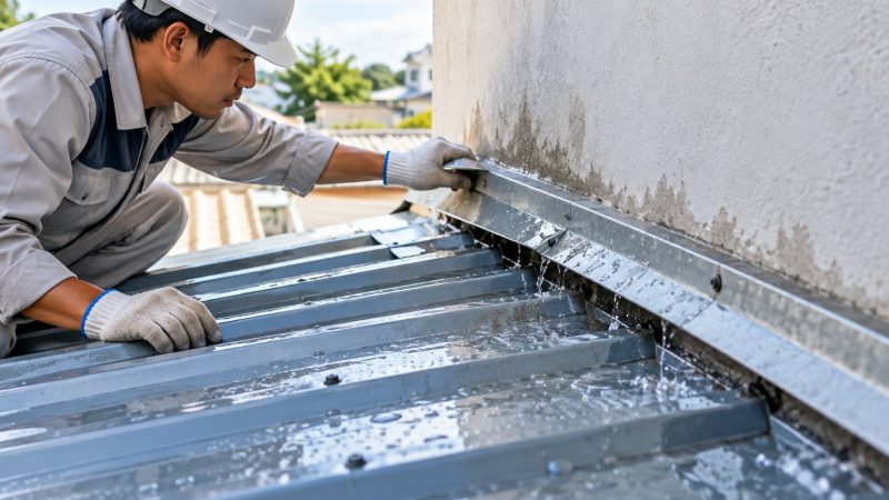 Khe tiếp giáp mái tôn và tường bị dột: Cách xử lý