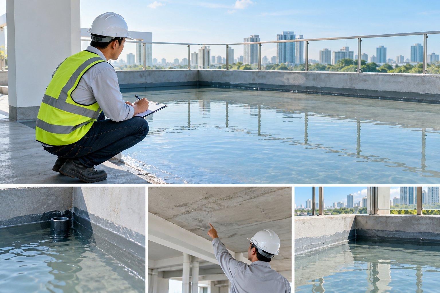 Ảnh minh hoạ: Thử ngâm nước chống thấm: Quy trình kiểm tra