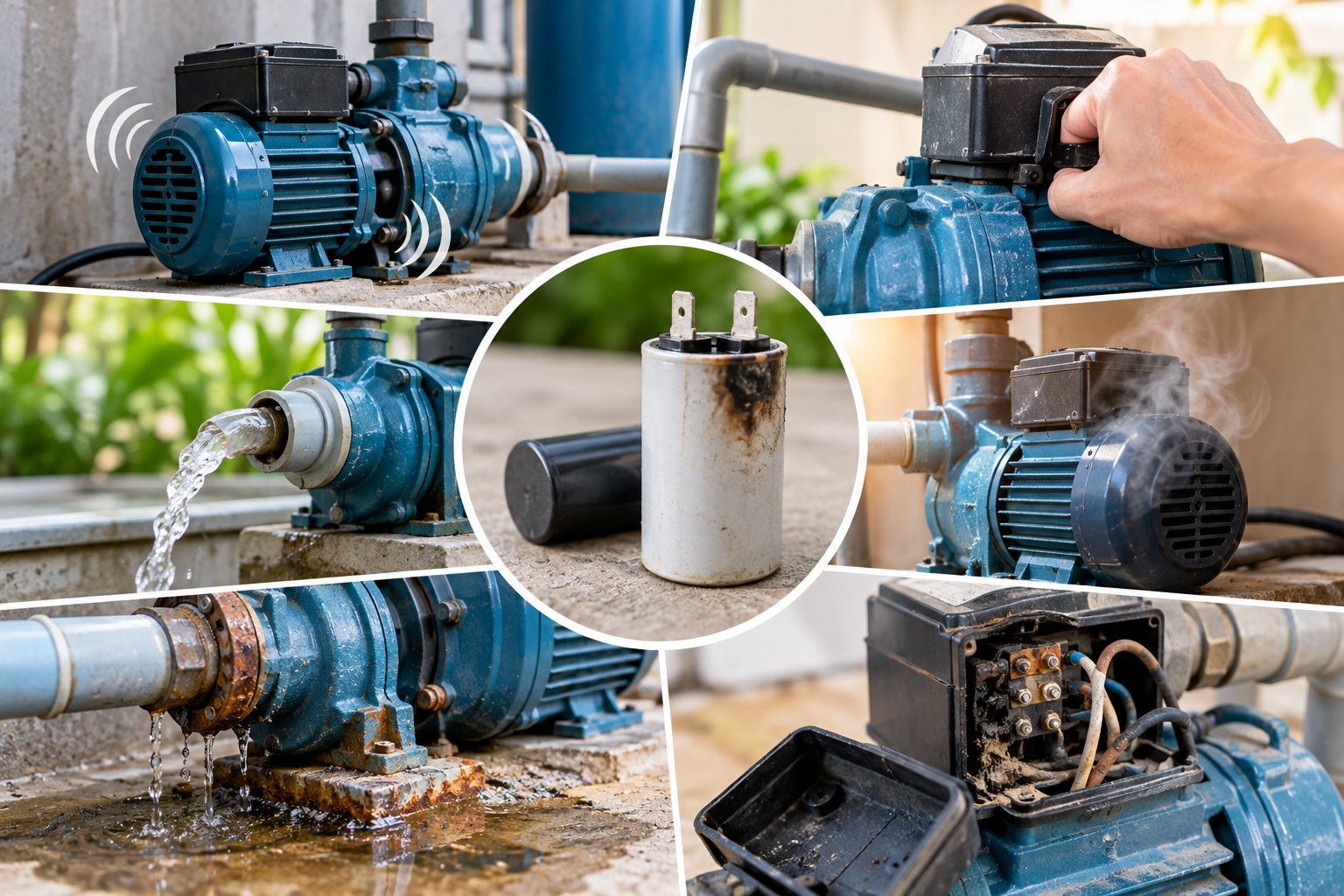 Hiện tượng máy bơm hỏng tụ và 5 sự cố thường gặp 3 Ảnh minh hoạ: Hiện tượng máy bơm hỏng tụ và 5 sự cố thường gặp
