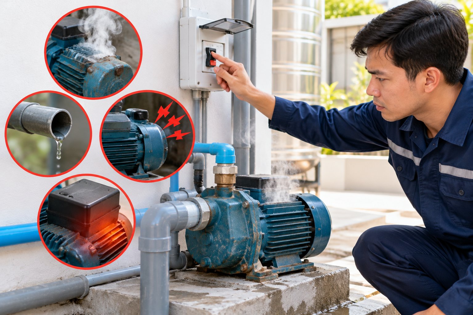 Ảnh minh hoạ: Máy bơm nóng tự ngắt: Nguyên nhân, cách xử lý