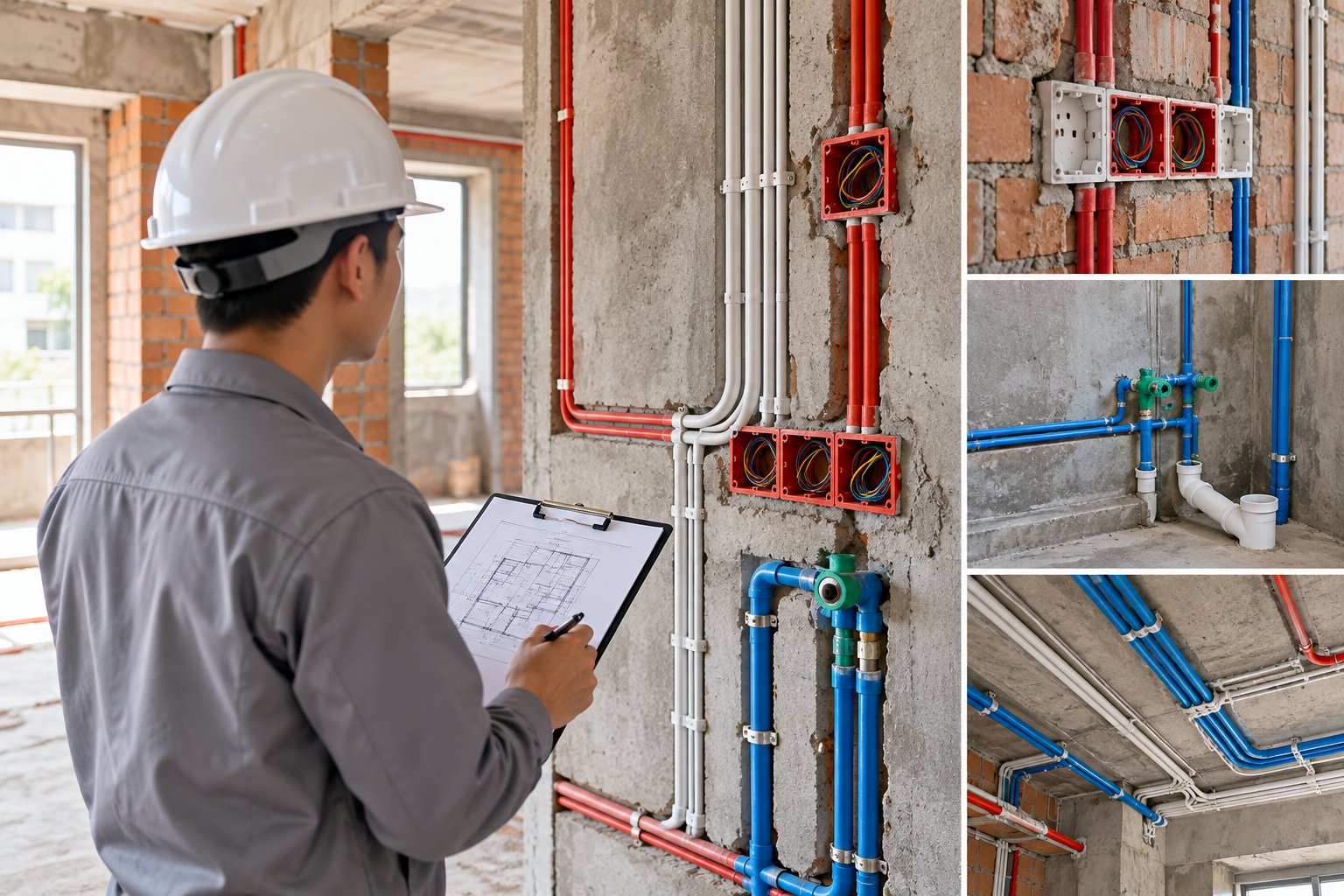 Ảnh minh hoạ: Nghiệm thu điện nước âm tường: Checklist trước khi tô