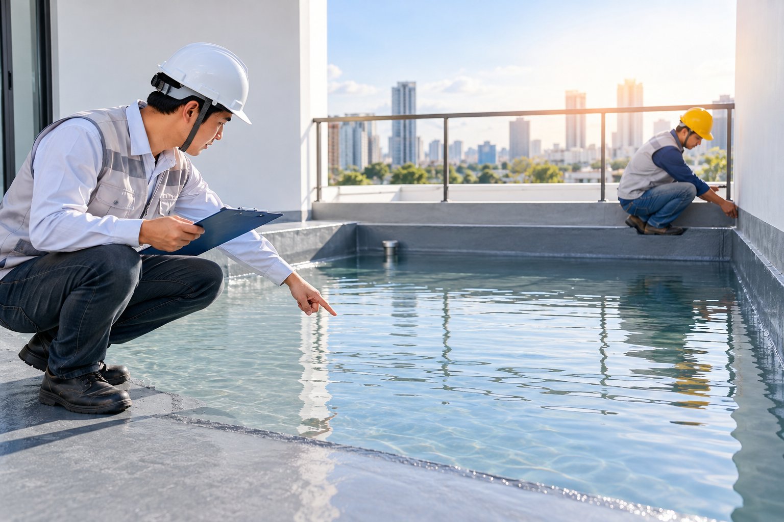 Ảnh minh hoạ: Thử ngâm nước chống thấm: Quy trình kiểm tra