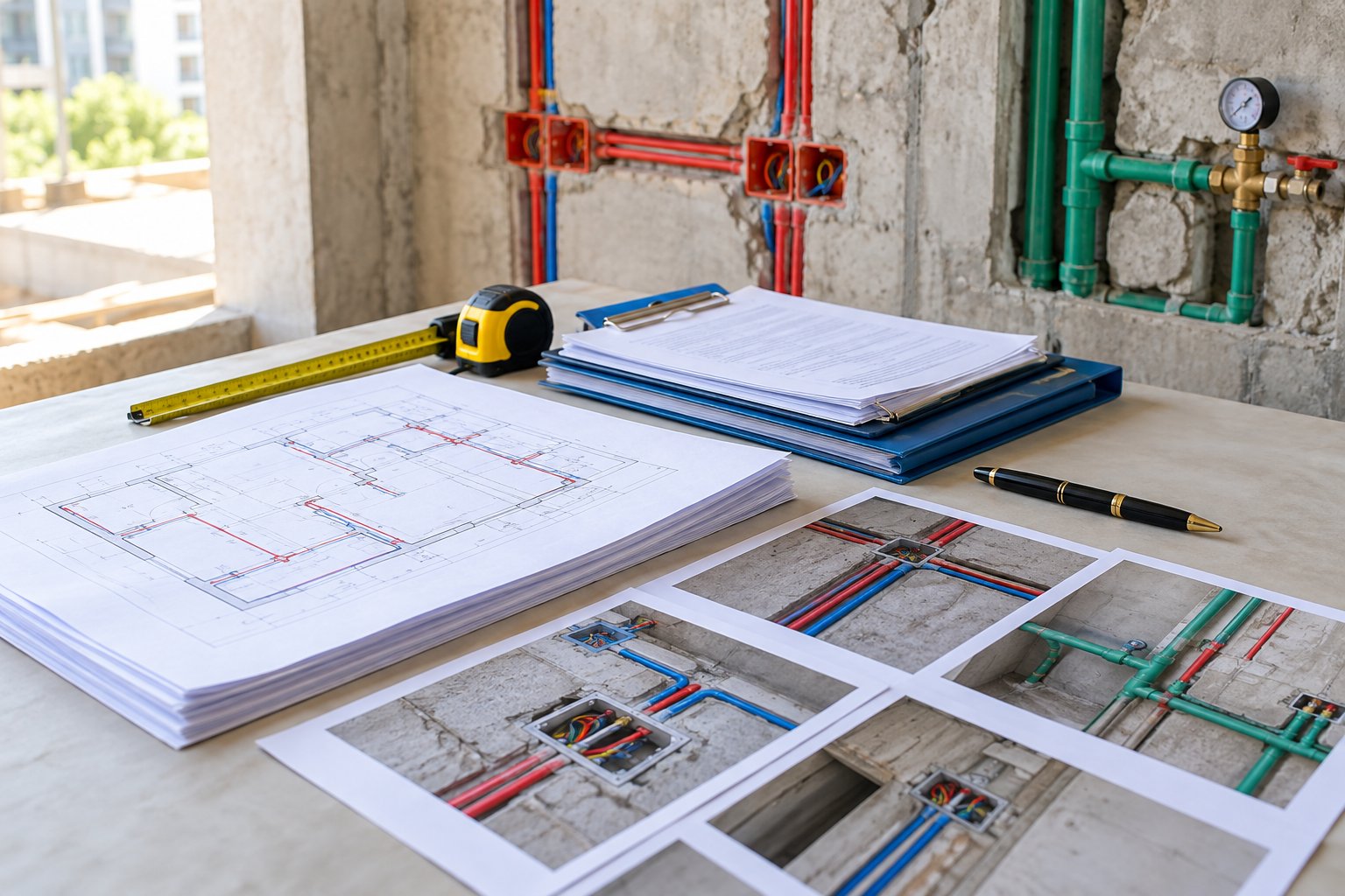Ảnh minh hoạ: Nghiệm thu điện nước âm tường: Checklist trước khi tô