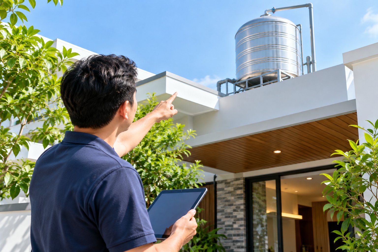 Bồn nước tràn liên tục: Kiểm tra phao, van, bơm 1 Ảnh minh hoạ: Bồn nước tràn liên tục: Kiểm tra phao, van, bơm
