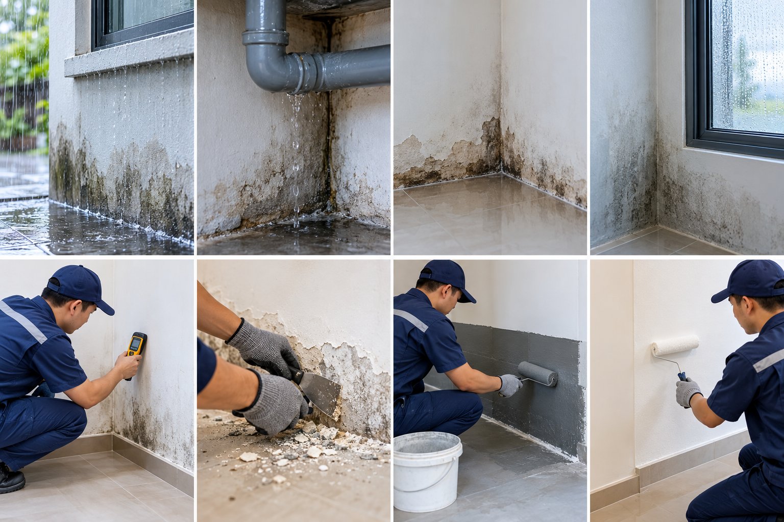 Chân tường bị ẩm mốc: Cách tìm đúng nguyên nhân 2 Ảnh minh hoạ: Chân tường bị ẩm mốc: Cách tìm đúng nguyên nhân