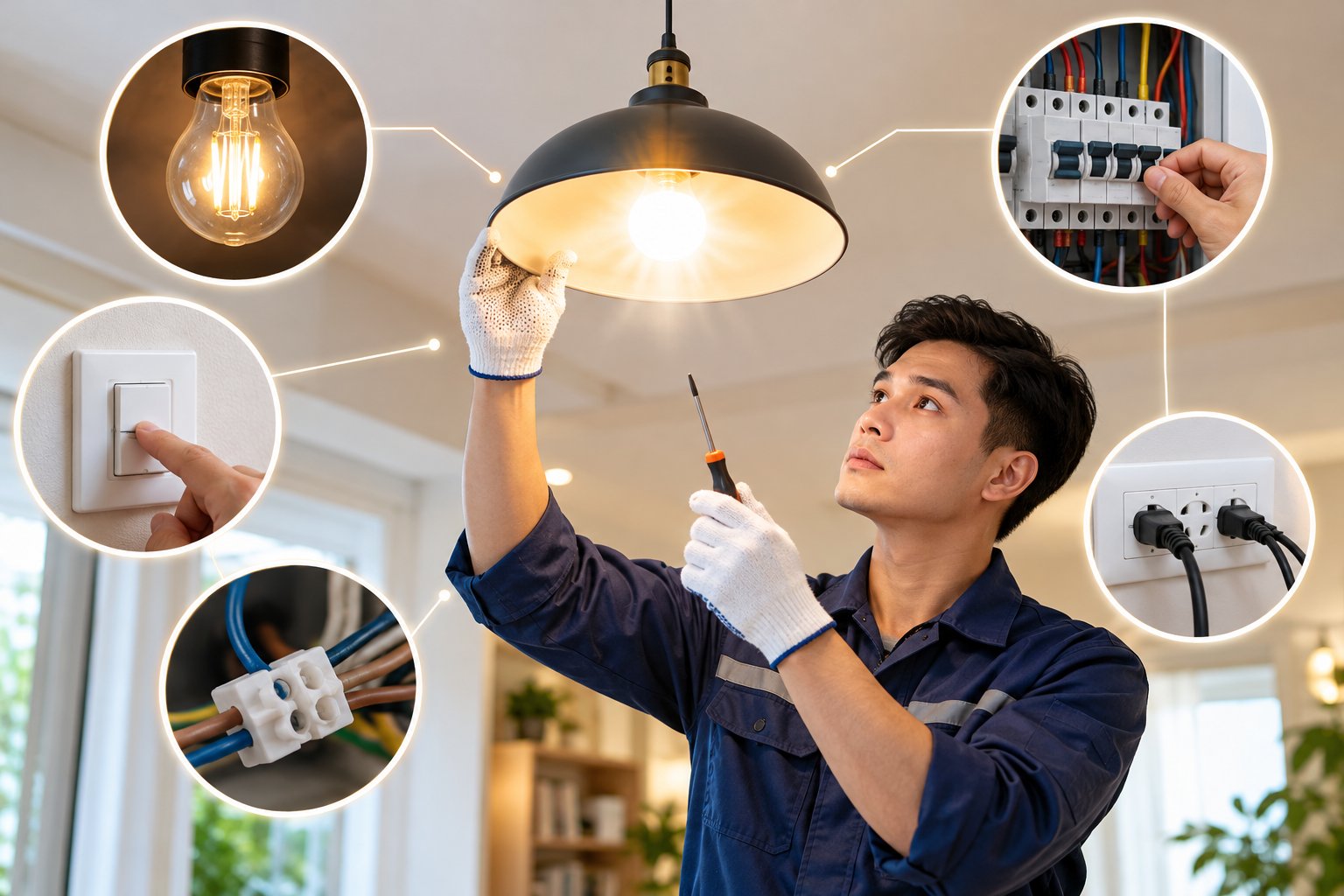 Đèn điện chập chờn: Cây kiểm tra an toàn 1 Ảnh minh hoạ: Đèn điện chập chờn: Cây kiểm tra an toàn