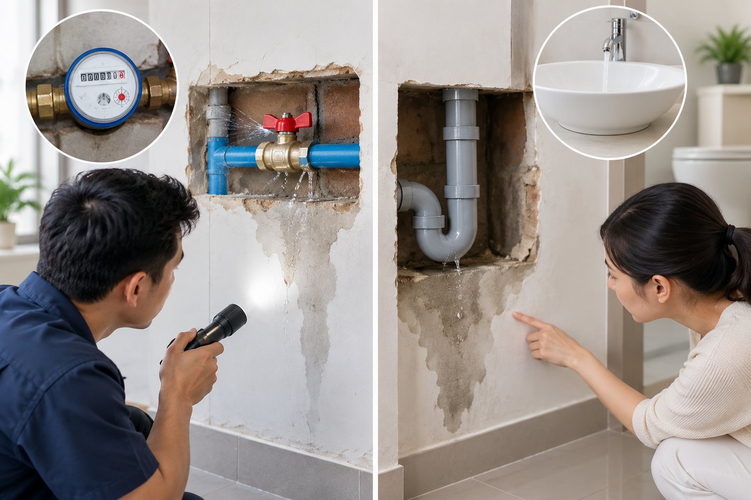 Cách phát hiện rò rỉ nước âm tường không đục phá 2 Ảnh minh hoạ: Cách phát hiện rò rỉ nước âm tường không đục phá
